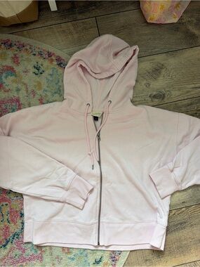 Light Pink Zip-Up Hoodie Jacket